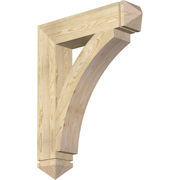 Ekena Millwork Thorton Arts & Crafts Rough Sawn Bracket, Douglas Fir, 6"W x 30"D x 38"H BKT06X30X38THR03RDF - main